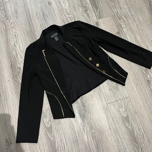 Frank Lyman Design Black Blazer with Gold Buttons